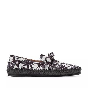COLE HAAN Black And White Floral Espadrille Loafers Flats Womens 5.5